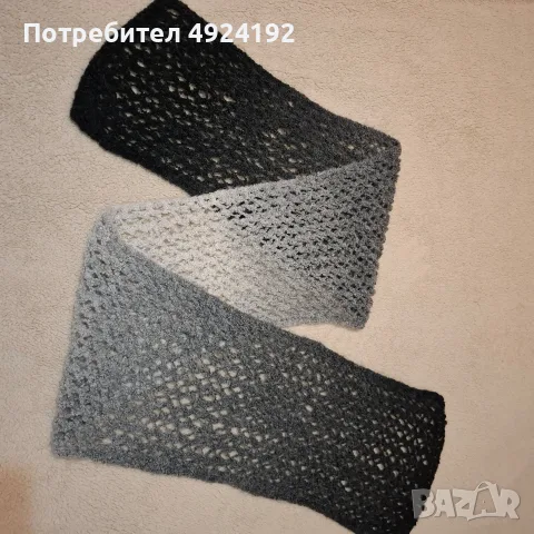 Дамски Шал сив меланж 