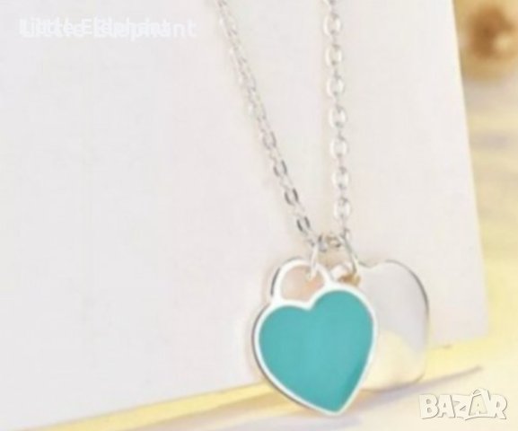 Колие сърца бранд,blue marine/ново, снимка 1