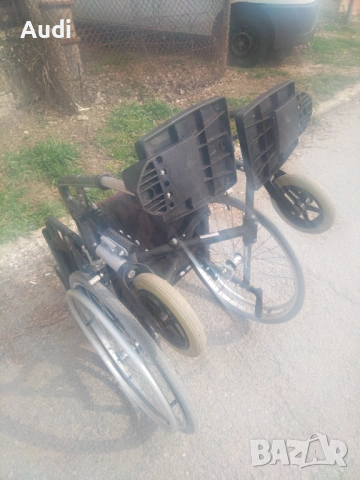 Сгъваема инвалидна рингова количка със степенки Марка: Eclip Ширина на седалката 46см Дълбочина 45см, снимка 6 - Инвалидни колички - 53721355