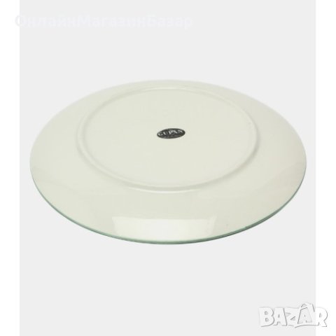 Порцеланова чиния с пластмасова поставка - 26 см, снимка 5 - Чинии - 44176718