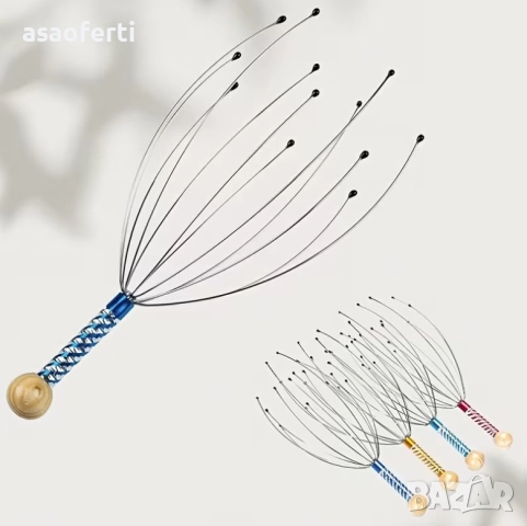 Релаксиращ Масажор за Глава (Скалп) – Облекчава Стреса и Главоболието, снимка 3 - Масажори - 52551447