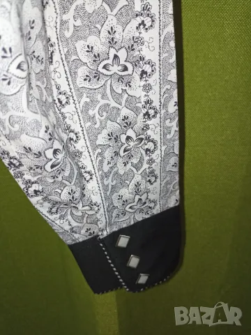 Нова дамска риза в черно и бяло L, снимка 8 - Ризи - 48334537