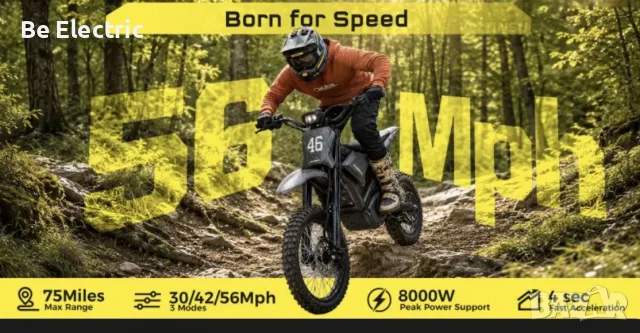 Електрически Pit bike Valtinsu EM5 Ultra 8KW 72V/25AH Samusng, снимка 2 - Велосипеди - 56087718