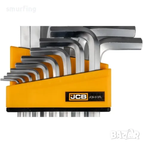Комплект Г-образни удължени шестограми 13 части JCB, снимка 4 - Аксесоари и консумативи - 49983449
