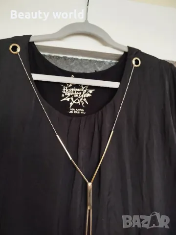 Блуза с украшение хл размер , снимка 3 - Блузи с дълъг ръкав и пуловери - 49686780