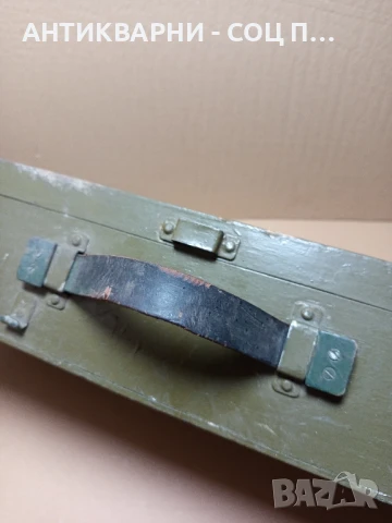 Стар Дървен Военен Сандък Куфар., снимка 4 - Антикварни и старинни предмети - 51184233