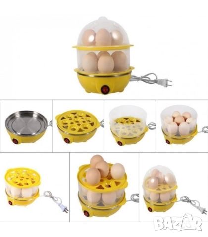 Яйцеварка с пара за 7 или 14 яйца с таймер, снимка 7 - Други - 51845696