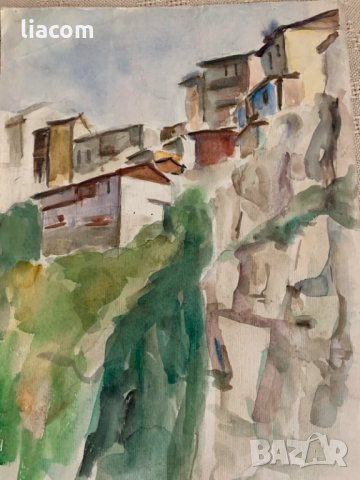 НИКОЛАЙ ИЛИЕВ акварел МЕЛНИК / пейзаж