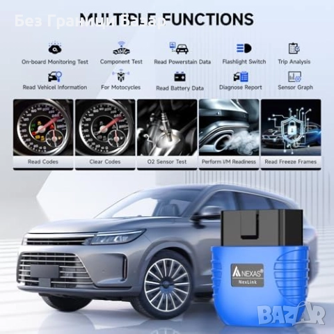 Нов Автомобилен OBD2 четец с тест на производителност и кодове за грешки, снимка 2 - Друга електроника - 51896732