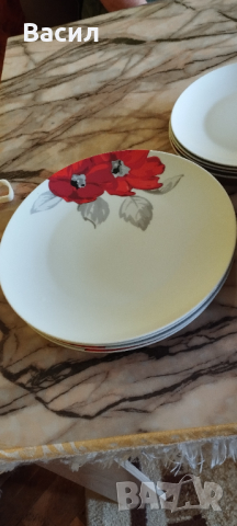 Сервиз от 4бр чинии, чаши, купички чинии за салата, снимка 3 - Други - 44824032