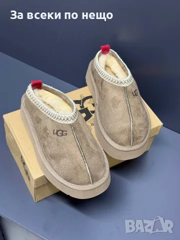 UGG Модни Дамски Зимни Чехли На Платформа С Пухкава Подплата И Стилен Кант - 4 Цвята Код SEM-754, снимка 4 - Чехли - 56115021