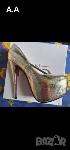 Елегантни обувки с платформа и висок ток 37н.