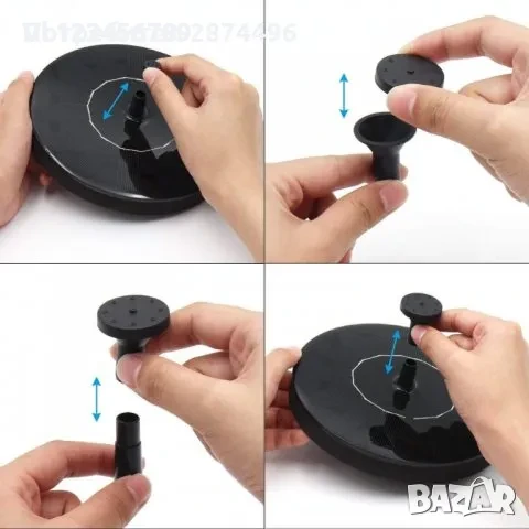 Монокристален соларен фонтан със 8 накрайника, снимка 5 - Други стоки за дома - 50738798