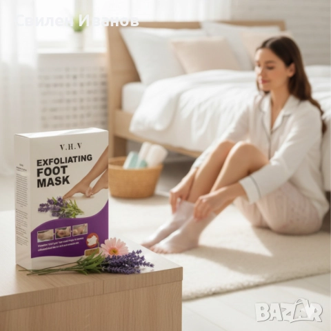 Ексфолираща маска за крака V.H.V – премахва грубата кожа и мазолите само за 1 процедура, снимка 3 - Козметика за тяло - 51863393