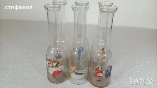 Стари юзчета, тънкостенни, хумористични картинки, 100 мл, снимка 3 - Антикварни и старинни предмети - 52646456