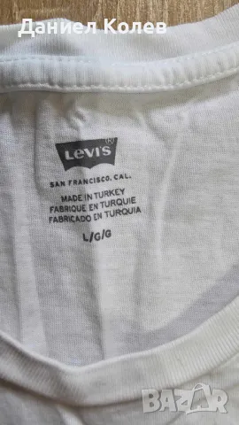 Мъжка бяла тениска Levi's, снимка 4 - Тениски - 48416360