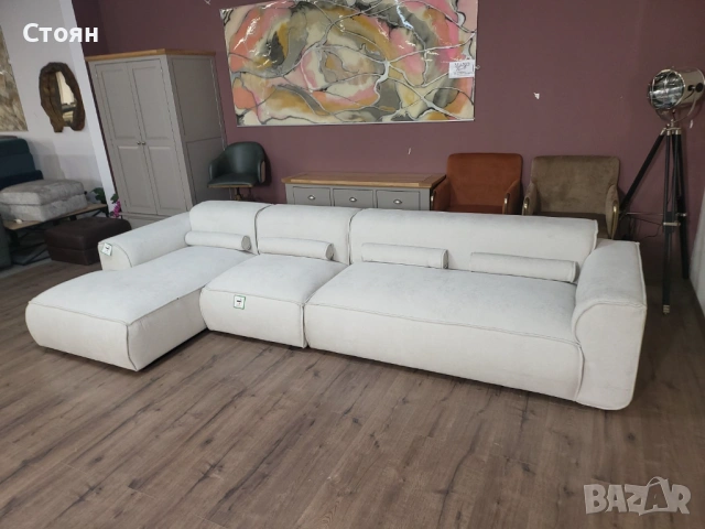 Светло кремав ъглов диван от плат Flex Felix, снимка 9 - Дивани и мека мебел - 53755405