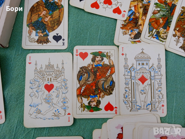 КАРТЫ ИГРАЛЬНЫЕ СУВЕНИРНЫЕ с лаковым покрытием А-I-54 1982 ЛЕНИНГРАД , снимка 6 - Карти за игра - 36144006