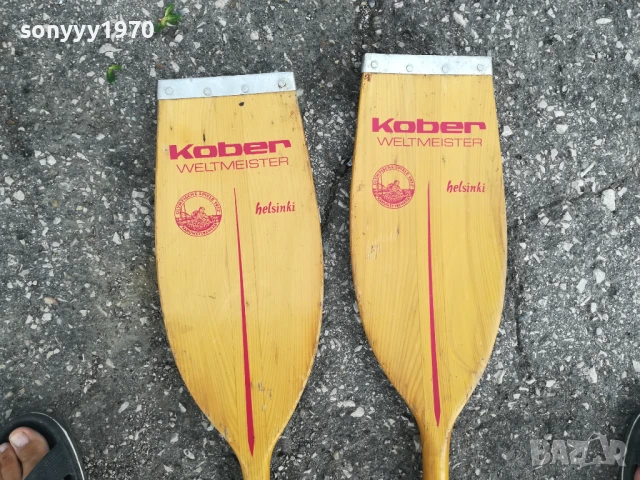 KOBER-ДЪРВЕНО ГРЕБЛO ЗА КАЯК ОТ ДВЕ ЧАСТИ-ВНОС SWISS 0706251844, снимка 2 - Водни спортове - 50585587