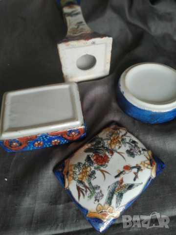 порцеланов сет-свещник,пепелни,кутия за бижута, снимка 6 - Други ценни предмети - 36477109