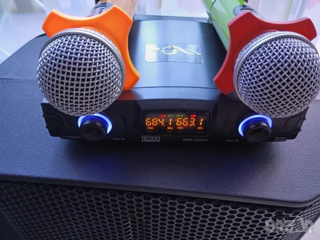продавам безжични микрофони HED -WMS-12dual, снимка 3 - Микрофони - 55705766