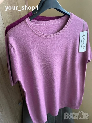 Кашмир  дамска блуза с къс ръкав , снимка 3 - Блузи с дълъг ръкав и пуловери - 53865757