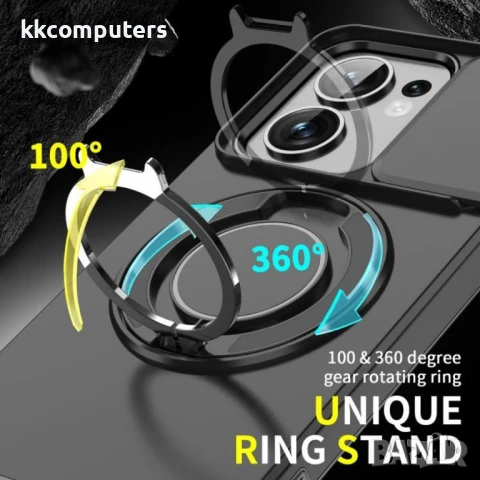 OPPO Reno13 F 4G / 5G Sliding Camshield Удароустойчив Ring Holder Калъф и Протектор, снимка 8 - Калъфи, кейсове - 50937583