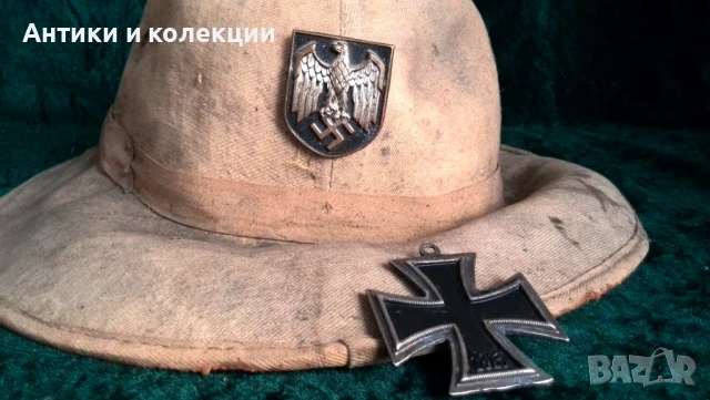 Каска шлем африкански корпус вермахт , снимка 3 - Антикварни и старинни предмети - 51261527