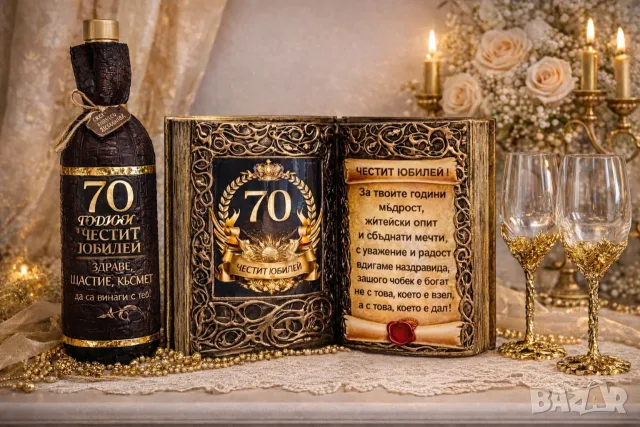 Подаръци за 70 годишнина - 70 години юбилей, снимка 7 - Подаръци за юбилей - 56152411