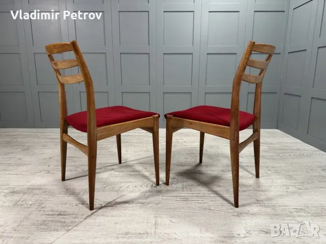 Чифт трапезни столове от 60-те К101, снимка 7 - Столове - 56018690