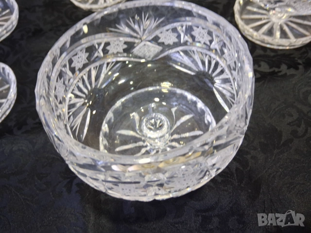 Кристални чаши за мелба/десерт 6бр, снимка 7 - Сервизи - 53516634