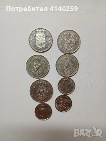 Нидерландия монети лот 5 гулдена 1989 г 1990 г , снимка 2 - Нумизматика и бонистика - 51638404