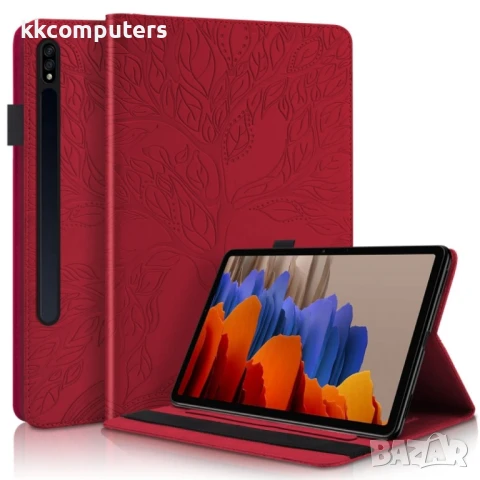 Samsung Galaxy Tab S9+Life Tree Series Кожен Калъф и Протектор, снимка 3 - Калъфи, кейсове - 51125756