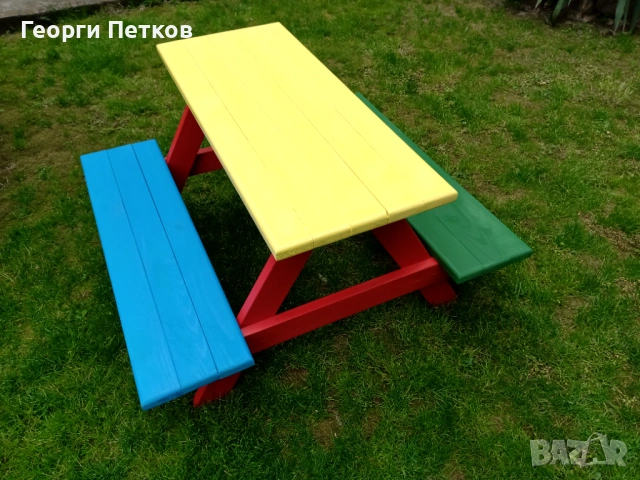 Градинска детска цветна масичка с пейки - 64 €., снимка 4 - Градински мебели, декорация  - 53583814