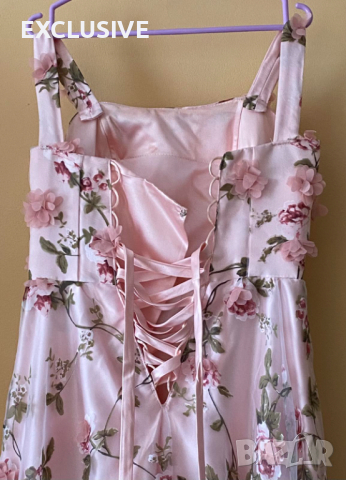 Бална рокля размер М 3D Флорални мотиви , снимка 6 - Рокли - 44572423