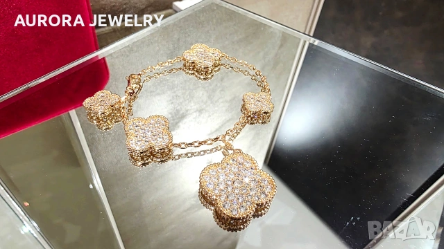 Van Cleef & Arpels VCA Rose Gold Diamond Magic Alhambra Дамска Гривна, снимка 5 - Гривни - 53399102