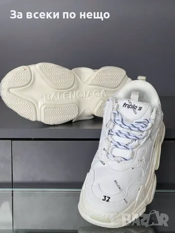 Triple S All-Over Logo White Унисекс👟Мъжки Бели Маратонки👟Дамски Спортни Обувки Код SEM-451, снимка 4 - Маратонки - 55871367