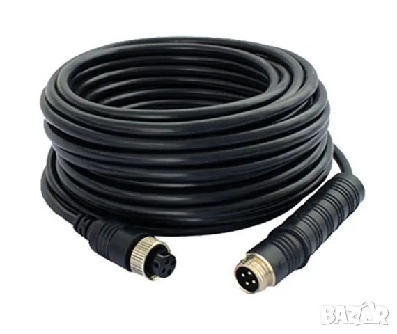 4 пина кабел за камера, 4 pin, 10, 20, метра, четири пинов, BNC за монитор, камери, видеорегистратор