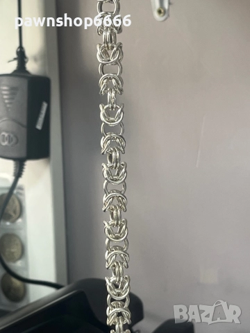 Сребърна гривна кралска плетка 925, снимка 3 - Гривни - 51674859