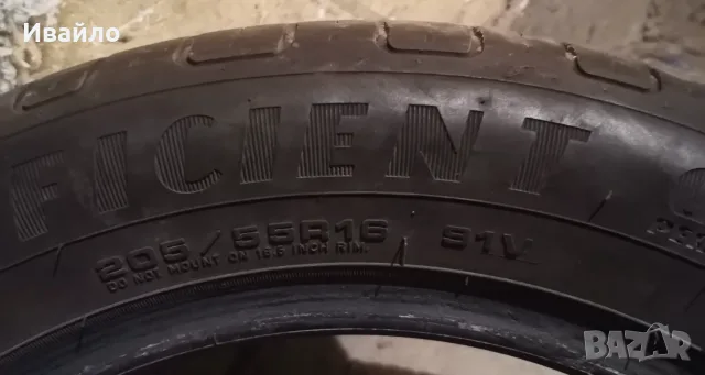 Продавам 2 броя летни гуми 205.55.16 на 1 сезон дот 2021 Goodyear , снимка 3 - Гуми и джанти - 55951431