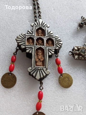 Сребърна панагия и два кръста/може да изпратите вашите оферти/, снимка 16 - Антикварни и старинни предмети - 52040907