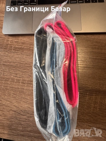 Нови Текстилни ластици за фитнес комплект 3 броя за упражнения спорт тренировка, снимка 2 - Фитнес уреди - 53261111