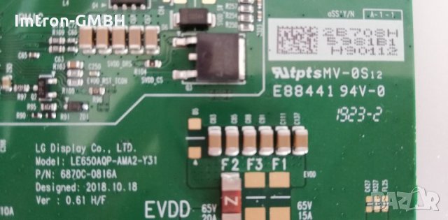 T-CON BOARD LE650AQP-AMA2-Y31    SONY KD-55AG9 4K, снимка 2 - Части и Платки - 35811285