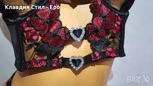 Комплект фино дамско бельо с прекрасна дантела, снимка 6 - Бельо - 55742044