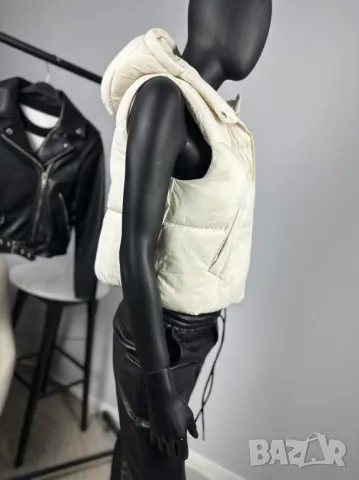 MANGO къс елек / грейка в бежово, снимка 3 - Елеци - 49525065