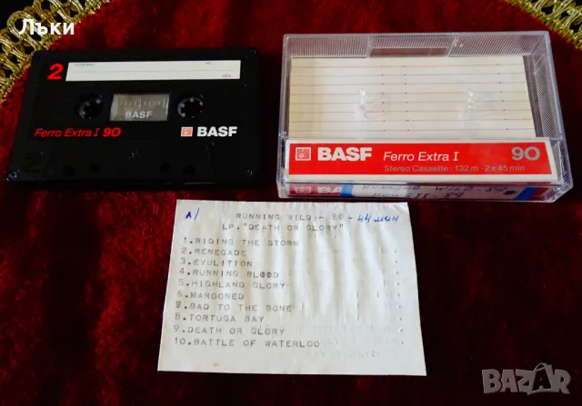 Аудио касета BASF с Running Wild и Howe ii. 