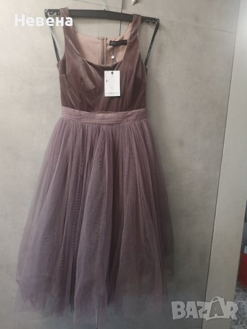 Нова Официялна Рокля Размер M Пепел от рози, снимка 5 - Рокли - 41000698
