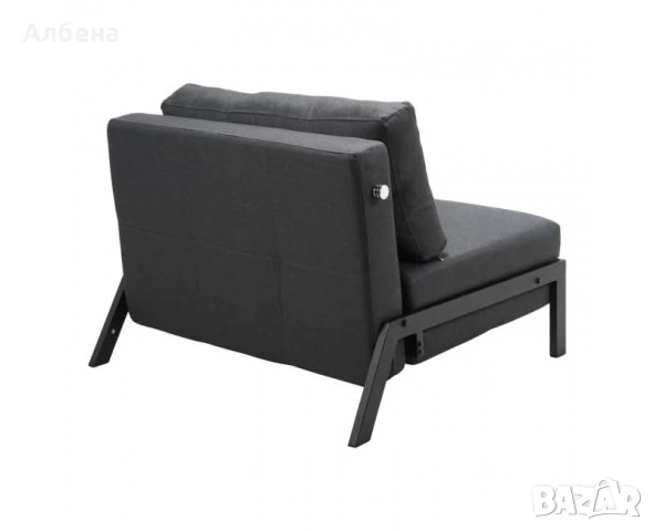 Кресло-легло Фенси – цвят антрацит, снимка 2 - Дивани и мека мебел - 53871018