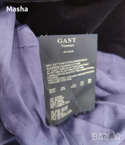 GANT лилаво кадифено сако 40 L, снимка 4 - Сака - 52721942
