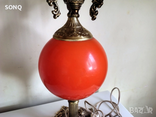 Прекрасна Голяма Стара Бронзова Лампа, снимка 4 - Антикварни и старинни предмети - 51774802